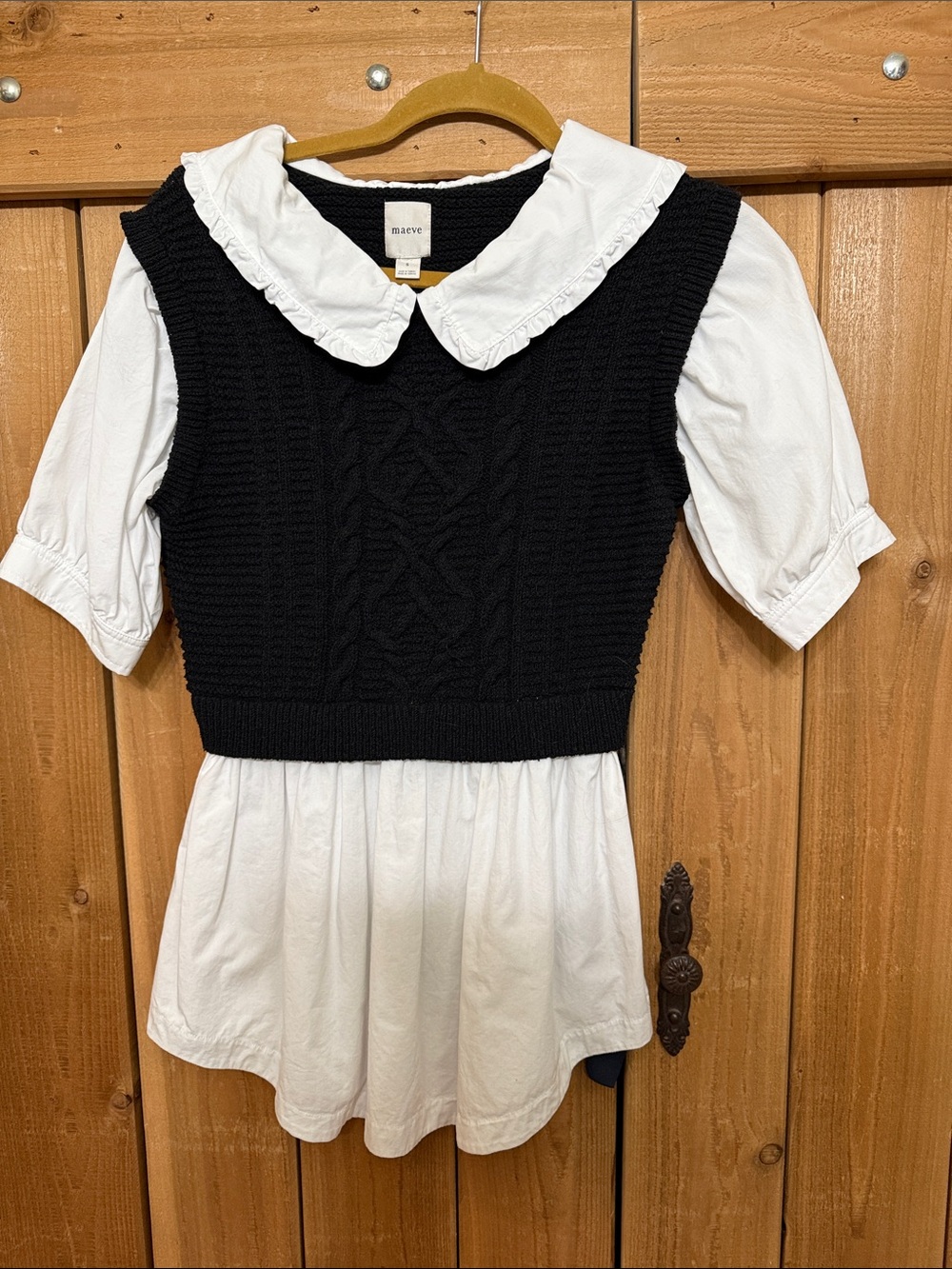 Anthropologie Maeve  Peter Pan collar Top S
